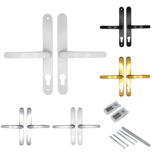 UPVC Lever Lever uPVC Door Handles – 68mm PZ, Sprung with 215mm Screw Fixing Centres for Multipoint Locks