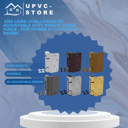 ERA Laird Challenger 3D Adjustable Butt Rebate Door Hinge – For Timber & Composite Doors