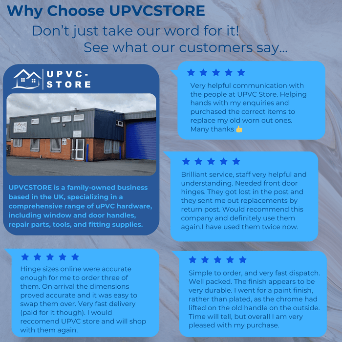 Hoppe Atlanta Lever Lever UPVC Multipoint Door Handles - 92mm PZ Unsprung 200mm Screw Centres Triple Screw Suits Roto