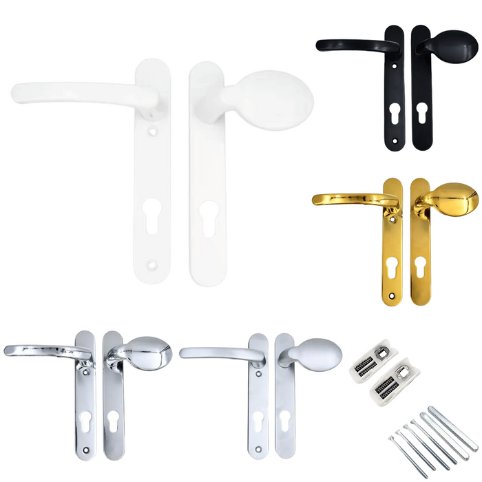 Lever Moveable Pad UPVC Multipoint Door Handles – 92mm PZ Sprung, 122mm Screw Centres