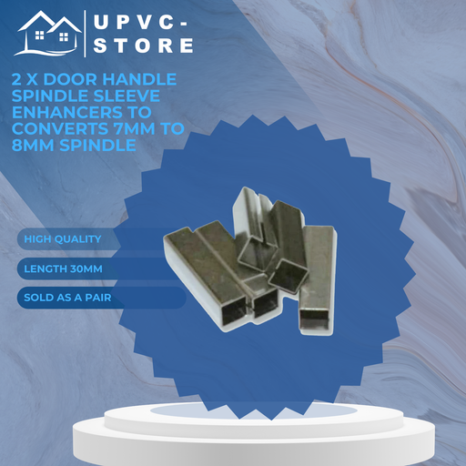 2 x Door Handle Spindle Sleeve Enhancers To Converts 7mm to 8mm Spindle