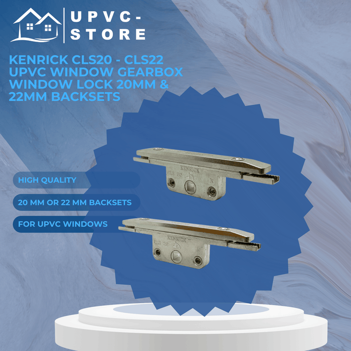 Kenrick CLS20 - CLS22 Upvc Window Gearbox Window Lock 20mm & 22mm Backsets