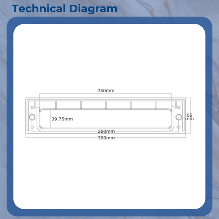 UAP Framemaster 12 Inch Fire Resistant Chrome Mirror Polished Stainless Steel Letterplate / letterbox Fits 40-80mm Doors