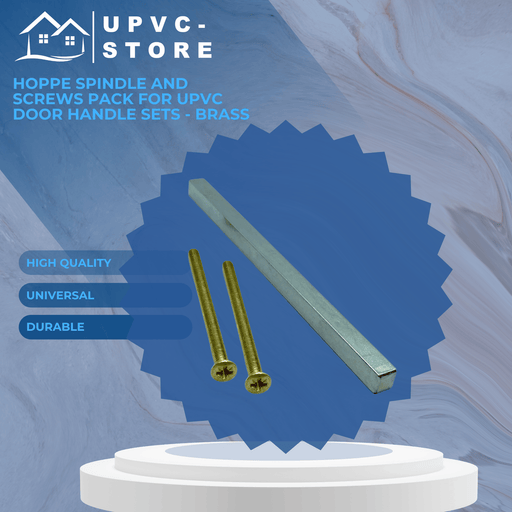 Hoppe Spindle and Screws Pack for UPVC Door Handle Sets - Brass