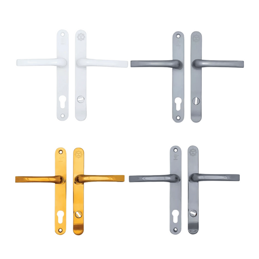 Mila ProSecure TS007 2-Star uPVC Multipoint Door Handles – Sprung Lever Lever, 92mm PZ, 212mm Screw Centres