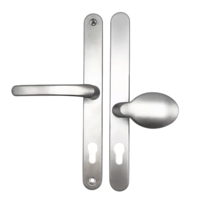 Universal Offset Lever/Pad uPVC Multipoint Door Handles – 92mm/62mm PZ – 264mm Screw Centres – Sprung