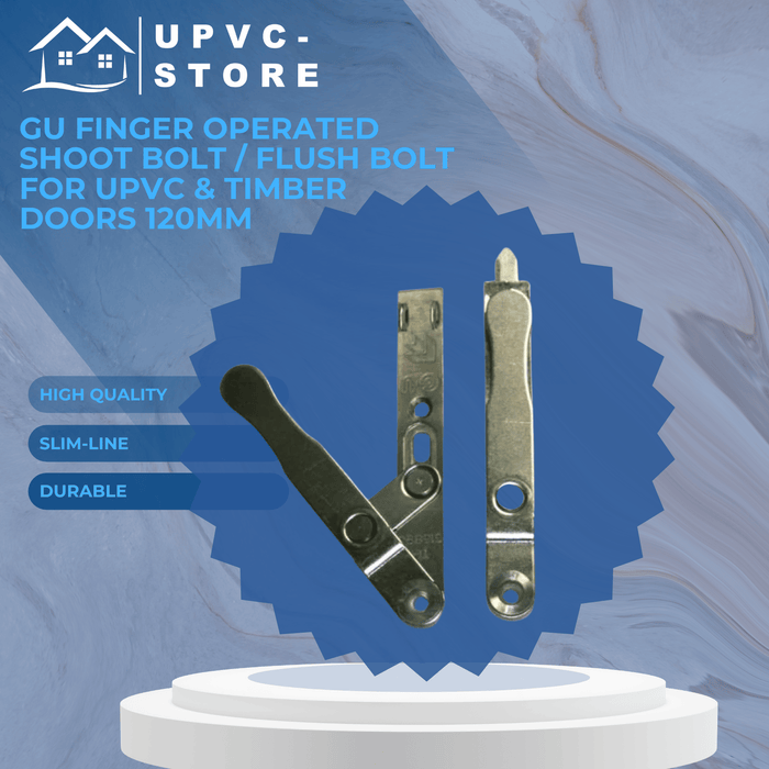 Gu Finger Operated Shoot Bolt / Flush Bolt For Upvc & Timber Doors 120mm