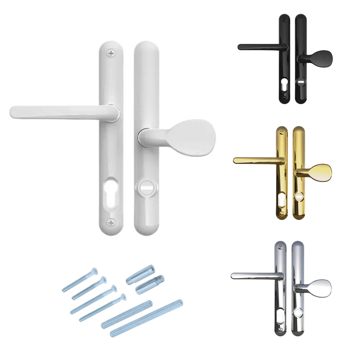 UPVC Ultion 2-Star TS007 Lever Pad Door Handles – 92/62mm PZ, Sprung, 211mm Screw Centres – Secure Multipoint Locking