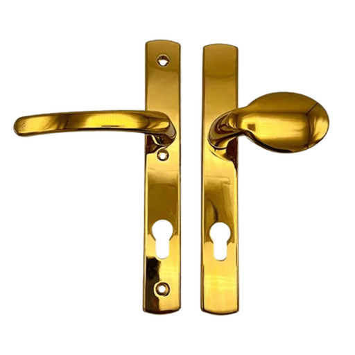 UPVC Lever Moveable Pad Multipoint Door Handles – 92mm PZ Centres – 215mm Screw Fixings – Sprung Handle with 3x Fixings – Replacement for uPVC Doors