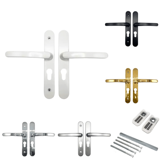 Lever Lever uPVC Multipoint Door Handles – 48mm PZ Centres – Sprung Mechanism – 160mm Fixing Screw Centres