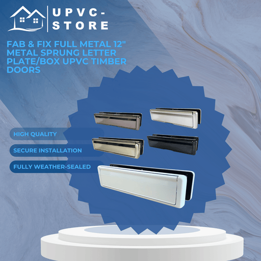 Fab & Fix Full Metal 12" Metal Sprung Letter Plate/Box UPVC Timber Doors