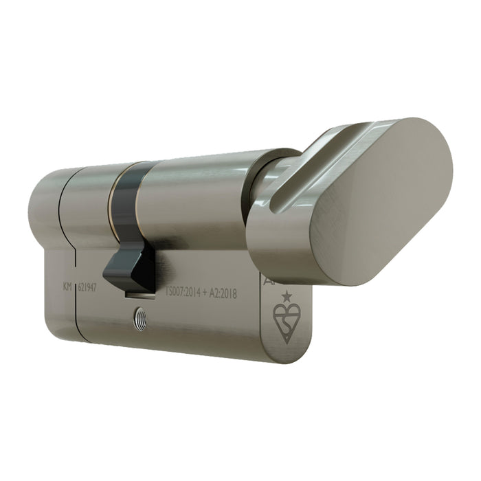 Apecs XS 1* Euro Cylinder Door Lock Dual Colour Thumb Turn uPVC Aluminium Timber Door Barrel 6 Pin 5 Keys