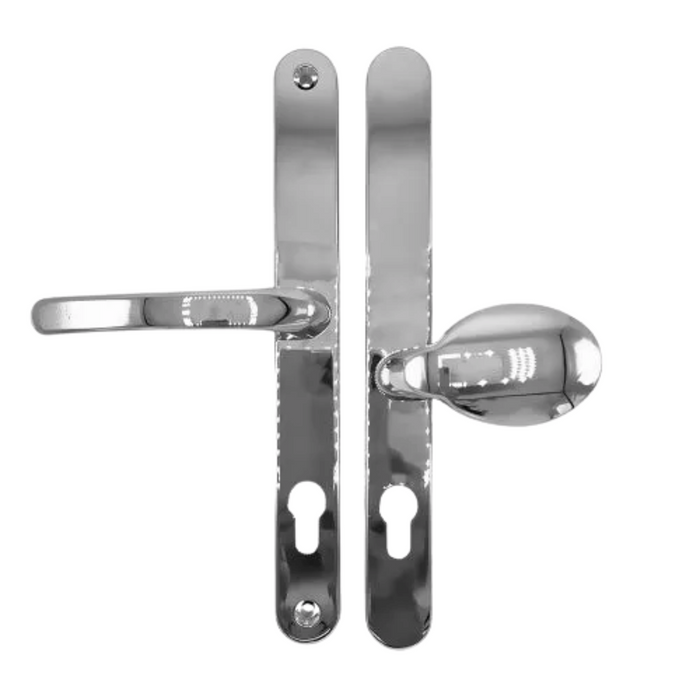 Universal Offset Lever/Pad uPVC Multipoint Door Handles – 92mm/62mm PZ – 264mm Screw Centres – Sprung