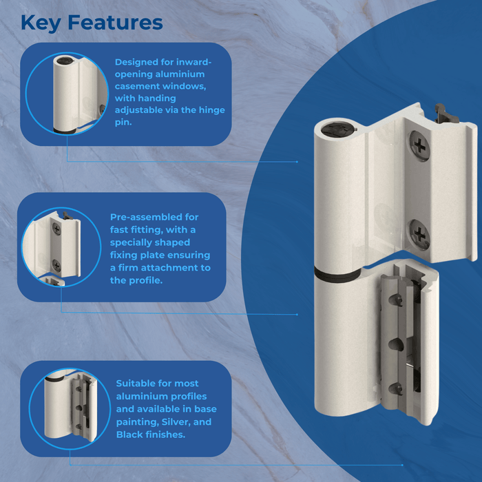 Flash Base Hinge Durable & High-Quality Hinge for Windows & Doors