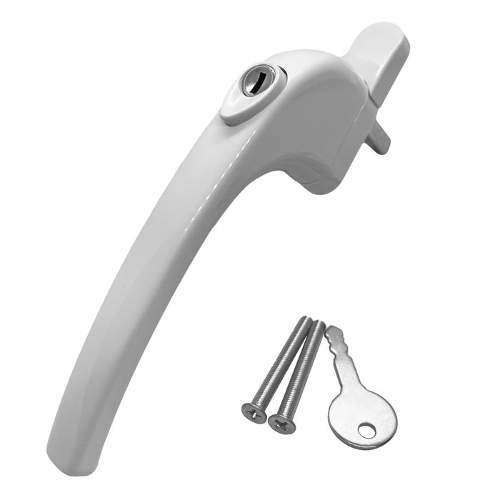 uPVC Universal Grip Window Handle Inline Locking Espag Double Glazing White 30mm Eco Friendly Anti Corrosion