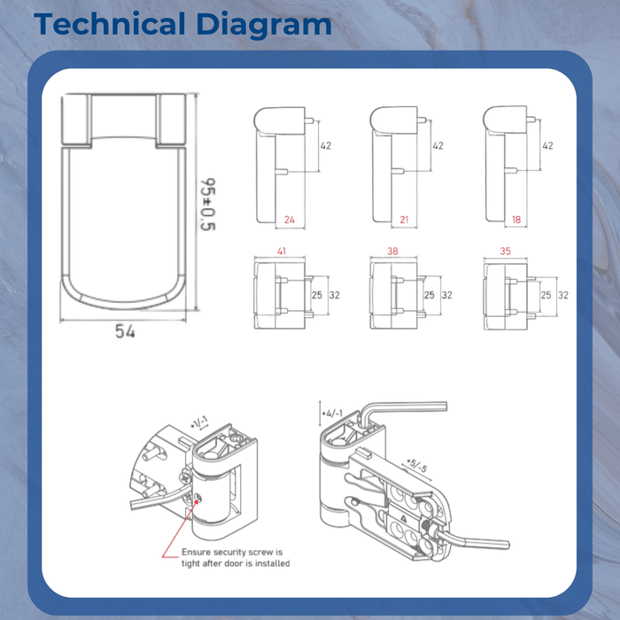 UPVC High Security Door Hinge