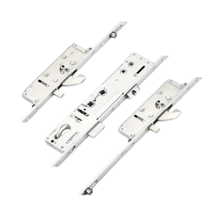 Lockmaster Multipoint Door Lock – Latch, Deadbolt, 2 Hooks, 2 Anti-Lift Pins, 2 Rollers – Lift Lever or Double Spindle – 505mm Top Hook to Spindle Distance