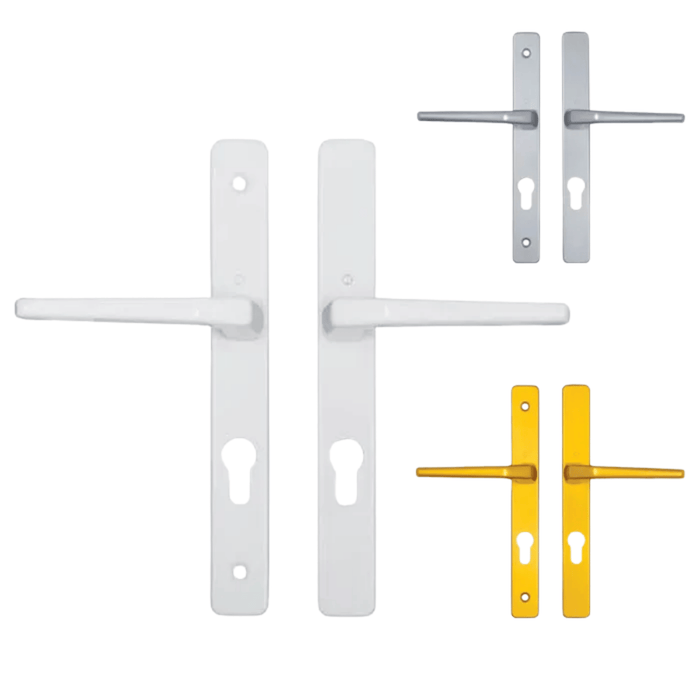 Hoppe Frankfurt Lever Lever UPVC Multipoint Door Handles - 70mm PZ Unsprung 200mm Screw Centres