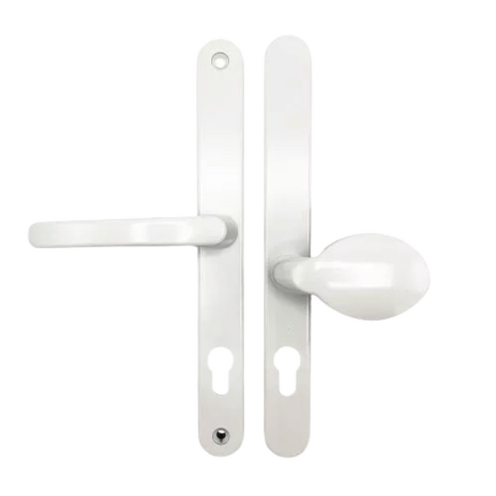 Universal Offset Lever/Pad uPVC Multipoint Door Handles – 92mm/62mm PZ – 264mm Screw Centres – Sprung
