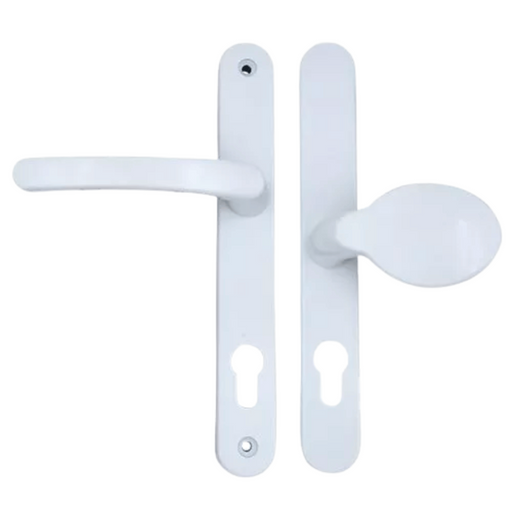 UPVC Offset Lever Pad Multipoint Door Handles – 92/62mm PZ, Sprung, 215mm Screw Centres – Secure uPVC Door Hardware