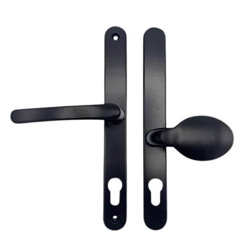 Sprung Lever/Pad Offset uPVC Multipoint Door Handles – 92mm/62mm PZ Centres – 240mm Screw Fixings
