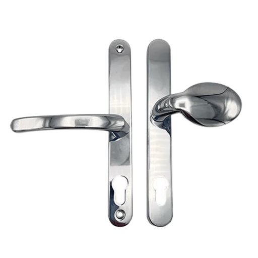 Lever Moveable Pad Offset uPVC Multipoint Door Handles – 70/92mm PZ – Sprung – 215mm Screw Centres – Replacement Door Handle for uPVC Doors