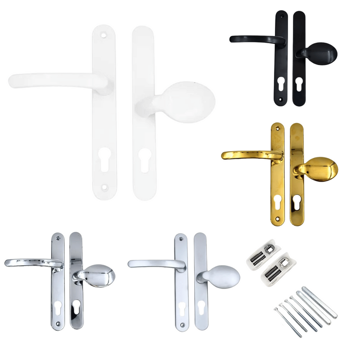 UPVC Multipoint Door Handles – Sprung Lever/Moveable Pad, 92mm/62mm PZ, 212mm Screw Centres