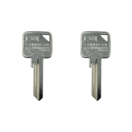 Security Key 6 pin key blanks 1 Star ES Grade 6 1600C60