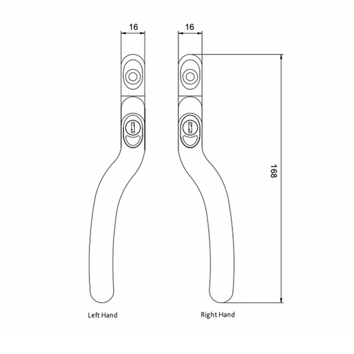 Connoisseur Cranked Locking Right Left Handed Window Handle Fab Fix