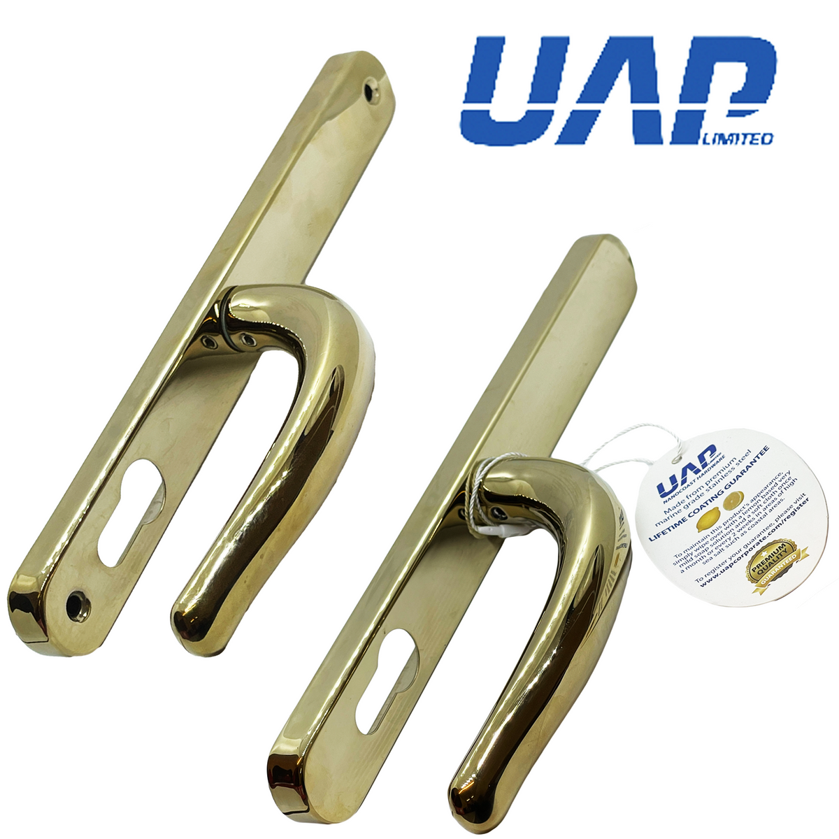 UPVC Door Handle Fullex 68PZ Sprung Double Glazing Pair Set PVC 215mm