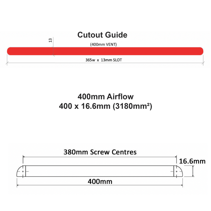 Premium Trickle Slot Vent for uPVC Double Glazing Window - Reduces Condensation