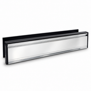 Yale Slimmaster 12 Inch uPVC Door Letterbox - Polished Silver & Black, 317 x 50mm