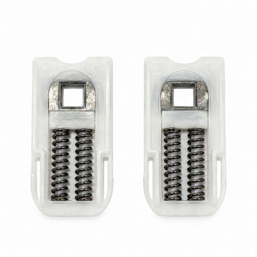 UPVC Door Handle Spring Cassettes Pair - 60mm x 28mm, 8mm Spindle