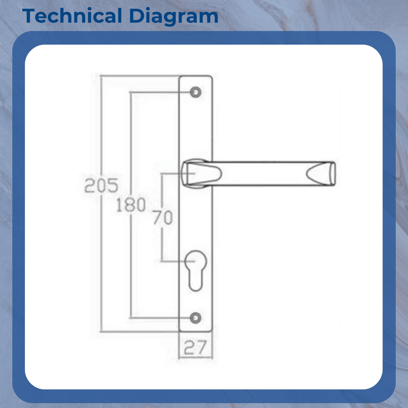 UPVC Door Handle Hoppe Ferco 70mm 70PZ 180mm Fixings Double Glazing Pair Set