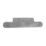 Reverse of Ingenious latch infill showing the 13mm stamp