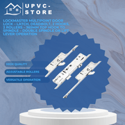 Lockmaster Multipoint Door Lock – Latch, Deadbolt, 2 Hooks, 2 Rollers – 365mm Top Hook to Spindle – Double Spindle or Lift Lever Operation