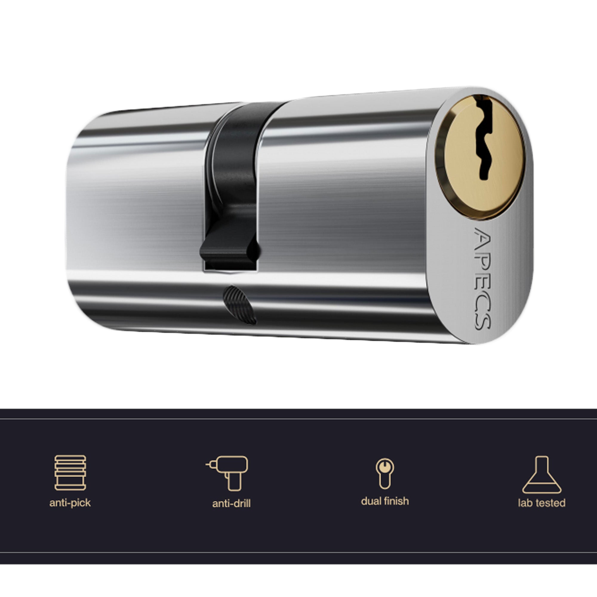 Dual Colour Oval Euro Profile Cylinder Timber Aluminium Door Lock