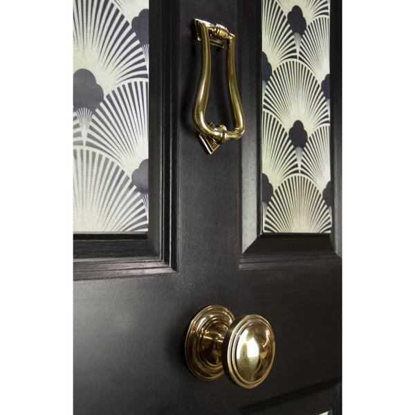 From The Anvil Period Door Knocker Slimline Art Deco Aged Brass 90028