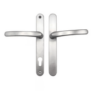 External Blank Lever/Lever uPVC Door Handles – 92mm PZ, Sprung, 215mm Screw Centres for Multipoint Locks