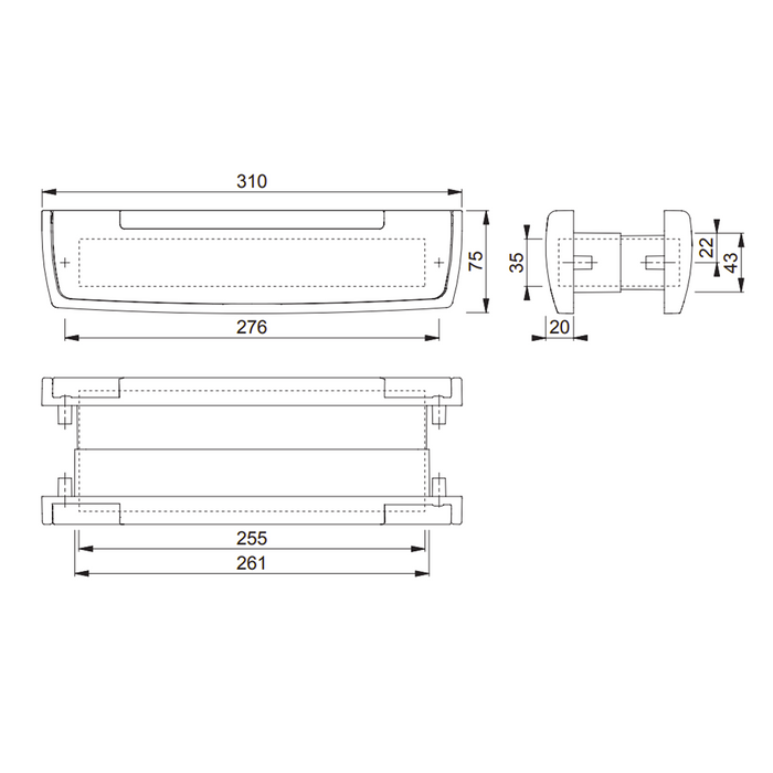 12" Arrone / Hoppe Heavy Duty Metal Letterbox For Upvc / Composite Doors