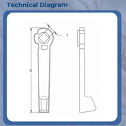 Patio Door Handle Lever Set 7mm To Suit Schlegel Handles 1 PAIR