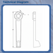 1 Pair Of Replacement Patio Door Handle Lever Set 7mm To Suit Schlegel Handles
