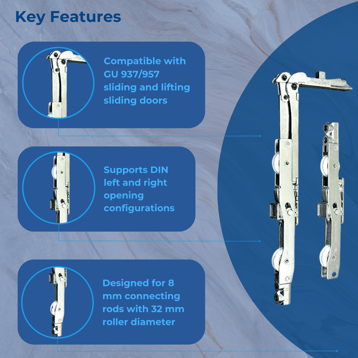GU 937/957 HS/HSK K-16493-00-0-1 Sliding Door Running Trolley