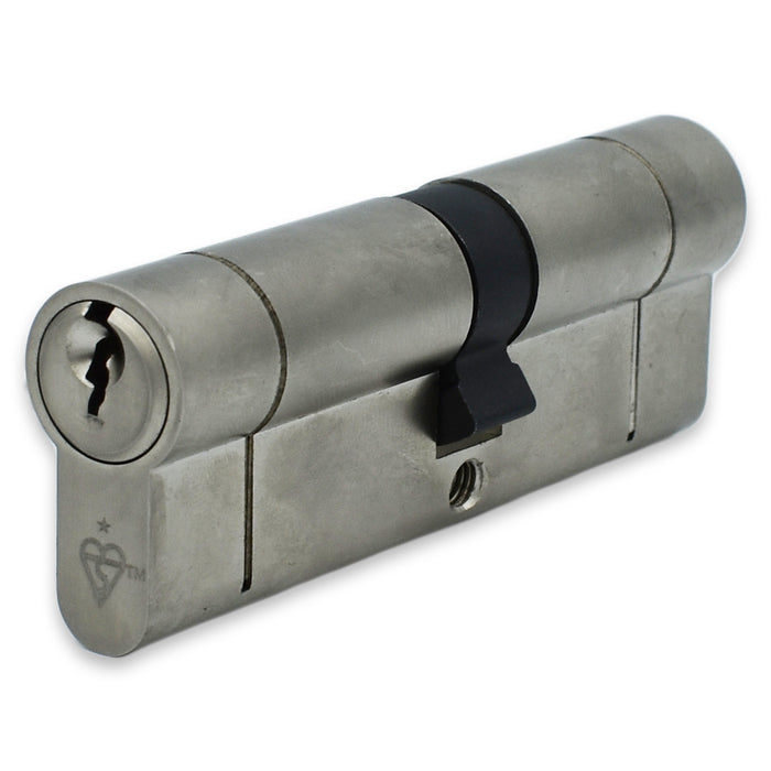 Mila BKS 1 Star Anti Snap Euro Cylinder Door Lock Nickel 37/47