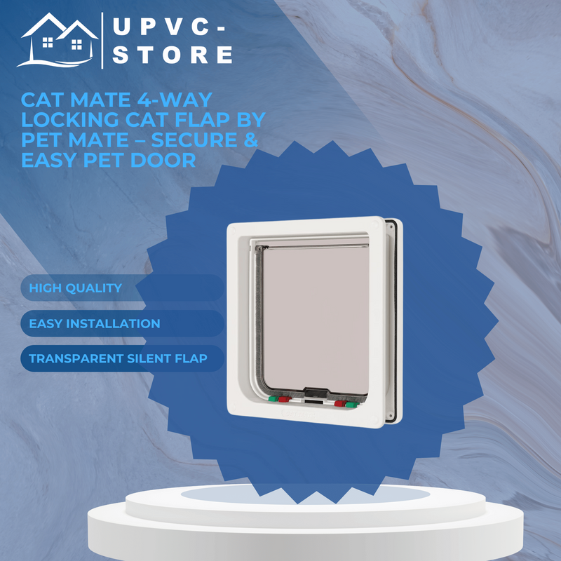 Cat Mate 4-Way Locking Cat Flap by Pet Mate – Secure & Easy Pet Door