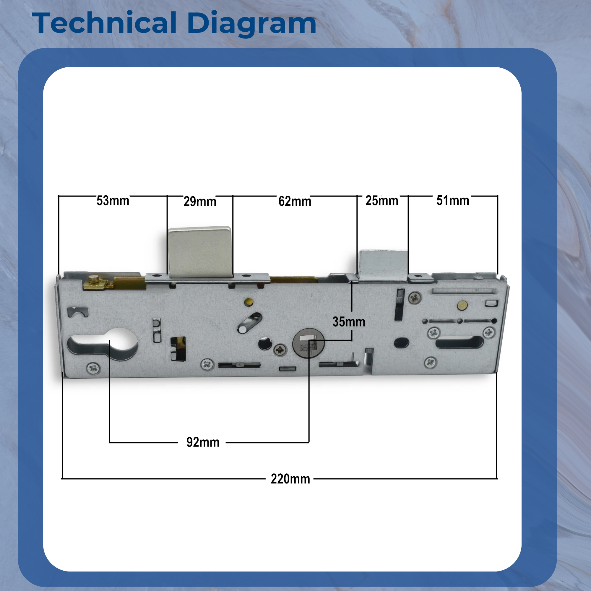 ERA Laird Saracen Surelock Multipoint UPVC Door Lock Gear Box 35mm Bac ...