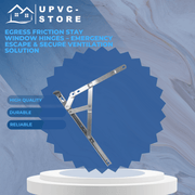 Egress Only Friction Stay Window Hinges – Emergency Escape & Secure Ventilation Solution 12" & 16" – 13mm & 17mm Stack Heights