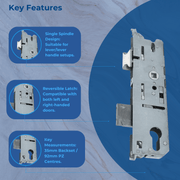 Fuhr Upvc Door Lock Multi Point Upvc Gearbox Fuhr Case 35mm 92mm
