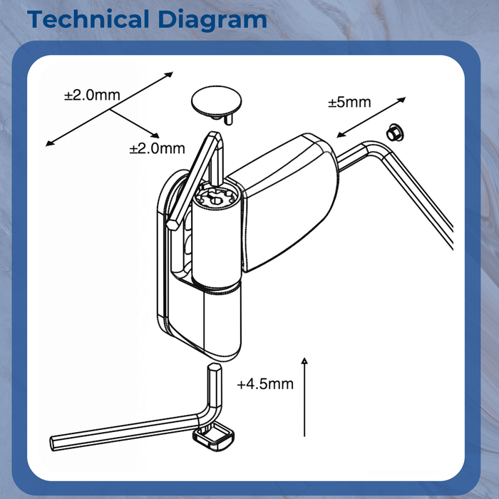 Pack of 3 uPVC Double Glazing Door Flag Hinge Adjustable Avocet MT3D