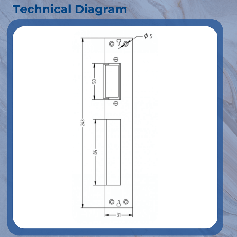 Universal Upvc Door Latch & Deadbolt Plate Centre Keep